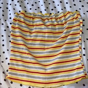 Strapless crop top